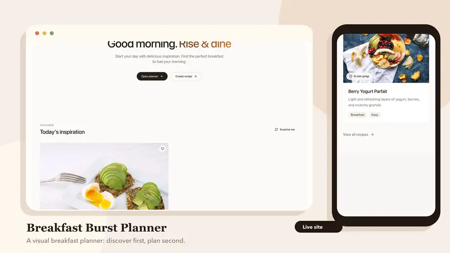 Breakfast Burst Planner